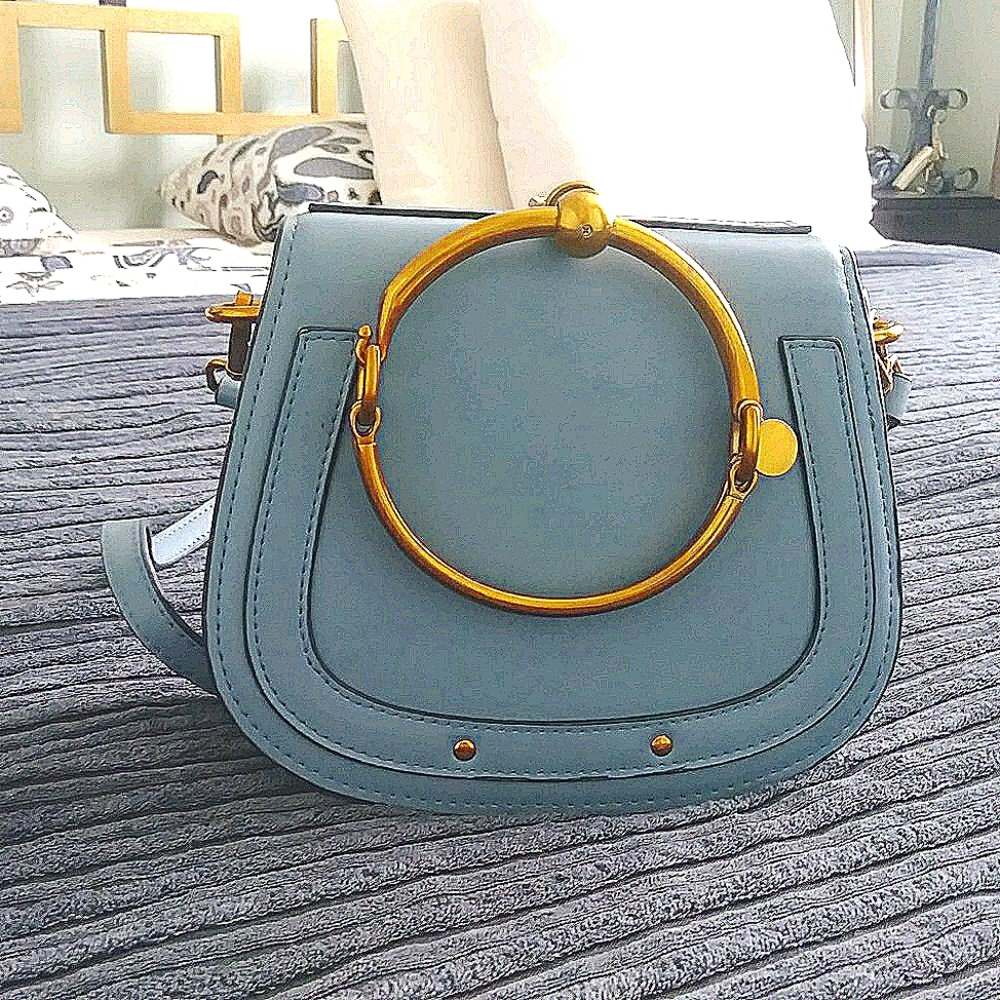 Light blue cross body or sholuder bag